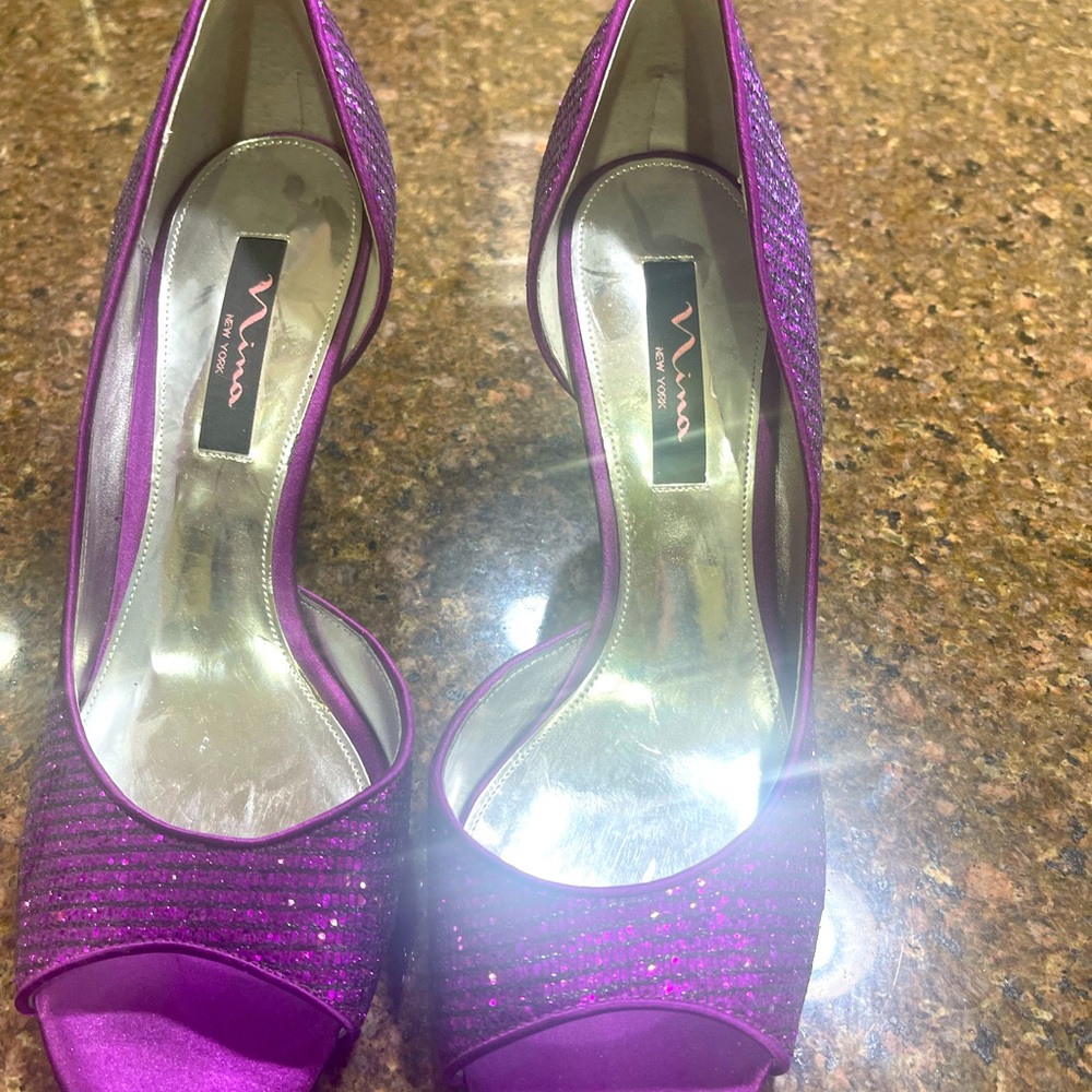 Nina Purple Elegant Heels